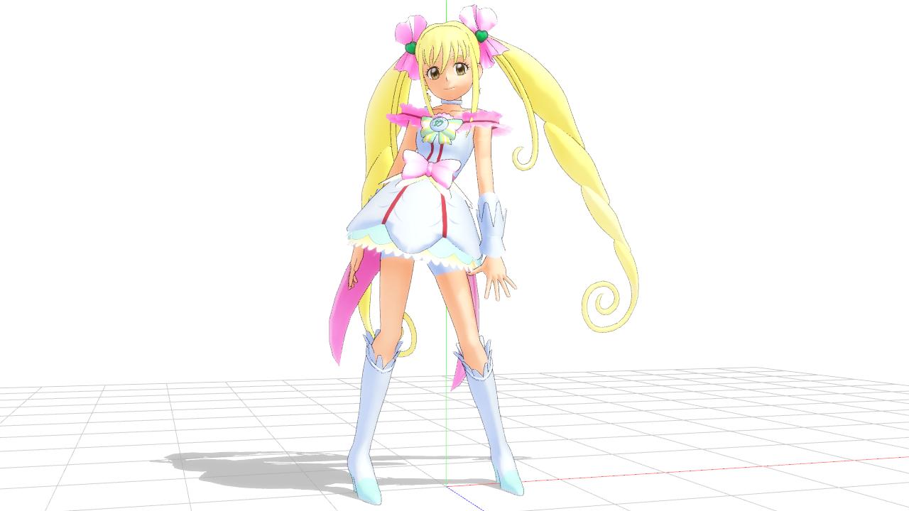 顔はメタセコでいくら弄っても、MMDに持って行くと別人になってしまうので、 いつものように、PMDEで直接弄っていくしかなさそうです。