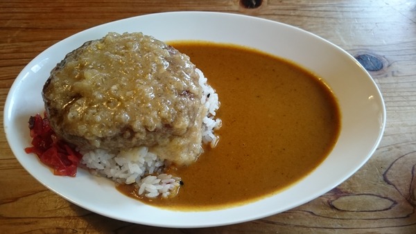森の香 ハンバーグカレーネギソース添え (2)