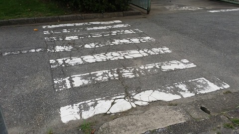 老朽化した児童交通公園