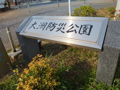 市川市大洲防災公園の看板