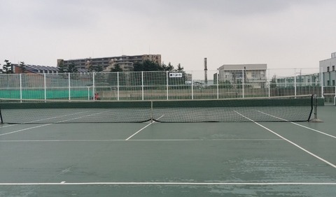 菅野終末処理場のテニスコート/市川市