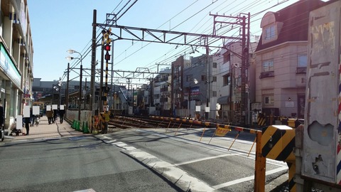 市川真間駅の踏切