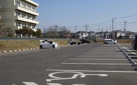 国分川調整池緑地の駐車場