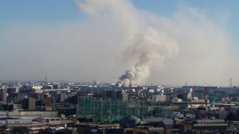 船橋潮見町のスクラップ火災