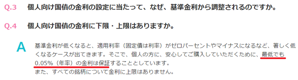 個人向け国債の金利の設定