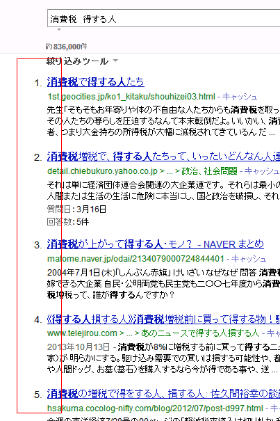 ヤフー検索順位ナンバリング