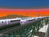 E351スーパーあずさ仮想熊ヶ根鉄橋1