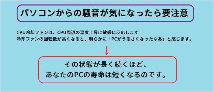 パソコンからの騒音が気になったら要注意
