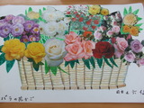 バラの花かご