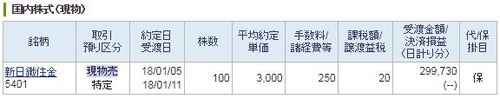 新日鉄住金約定