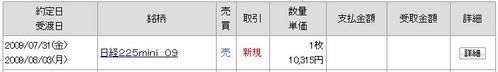 日経225ミニ 20090731