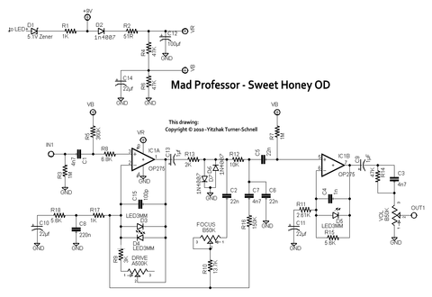 回路図】 Sweet Honey Over Drive : エフェクター回路図まとめ