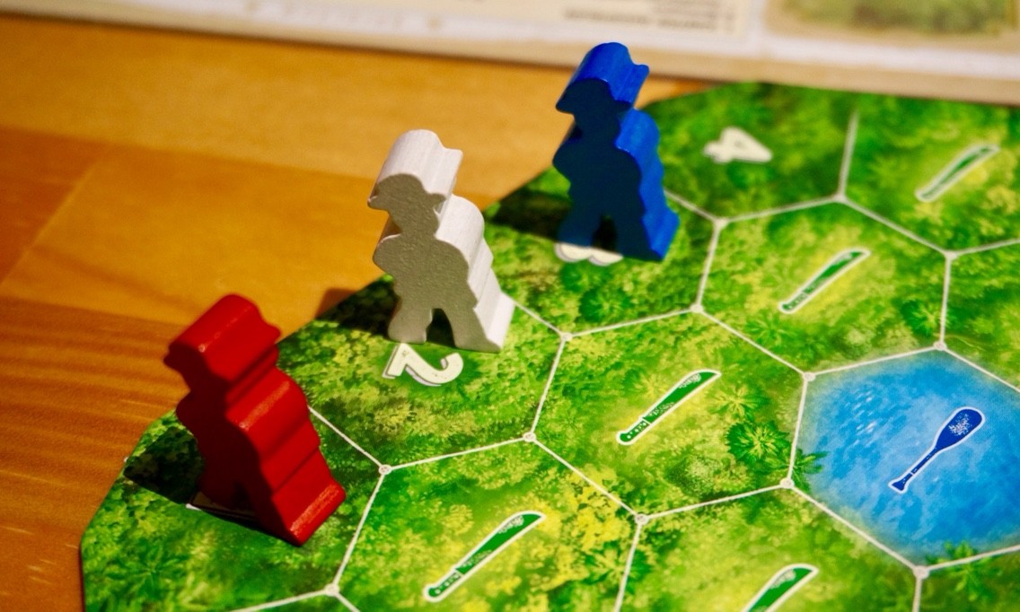 ゲーム紹介『エルドラド(Wettlauf nach El Dorado)』:スタート位置にプレイヤー駒をセット