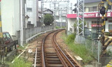 水間鉄道の踏み切り(貝塚側へ)