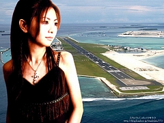 Mai Kuraki in Male International Airport, Maldive Republic.