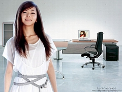 Mai Kuraki in the office
