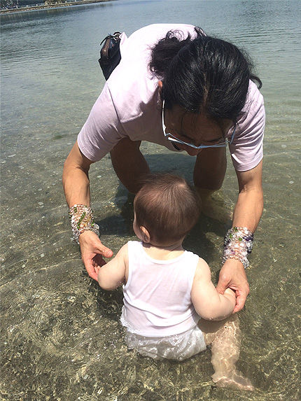 ツキの初海水浴5