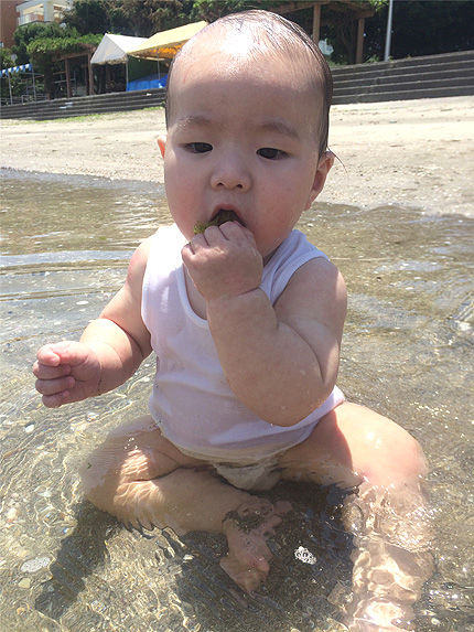 ツキの初海水浴7