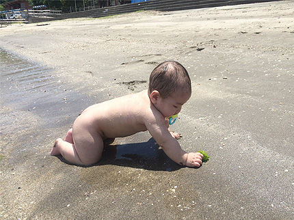 ツキの初海水浴11