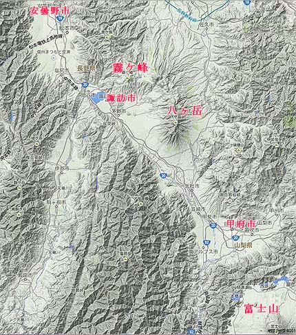 霧ケ峰地形図