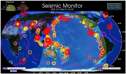 世界の地震２０１４年１１月