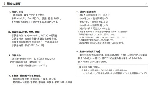 日管協短観2018年調査の概要