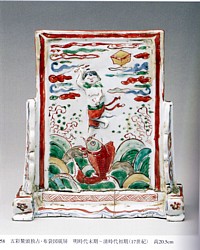 赤絵硯屏 : 文房四宝の情報
