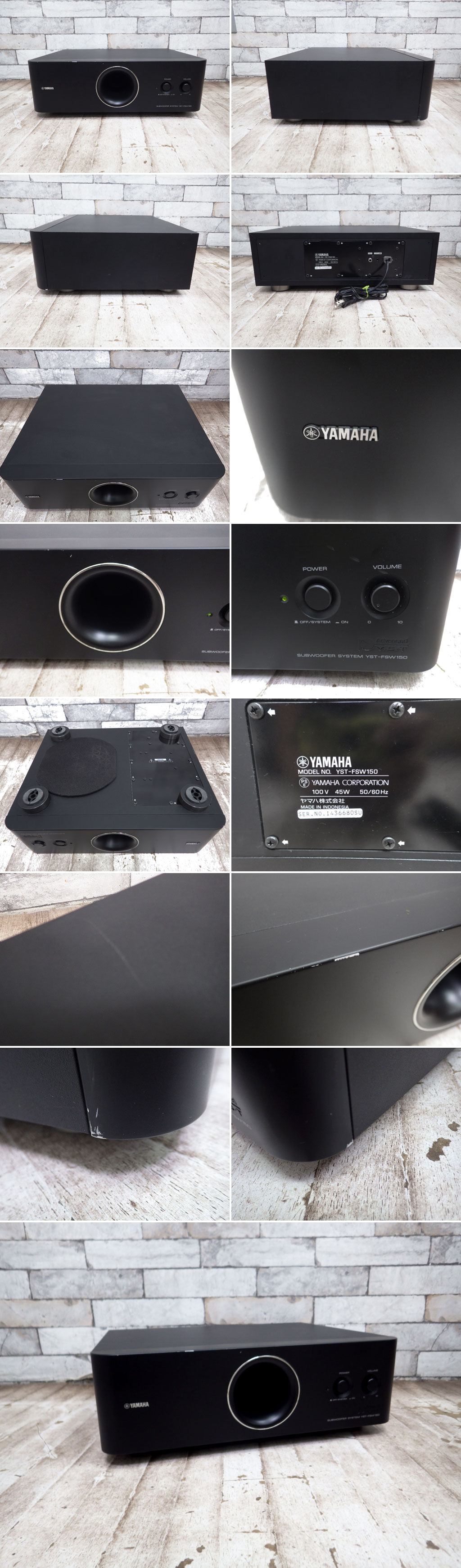Yamaha YAMAHA subwoofer black YST-FSW150(B) speaker Junk audio equipment *:  Real Yahoo auction salling