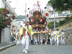 666神戸市灘区篠原厳島神社春祭り、地車巡航