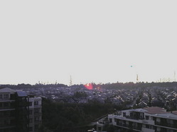 749三田市表替え、マンションからの景色、夕日