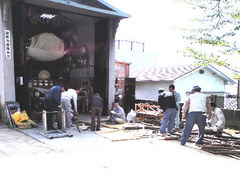 354神戸市灘区・篠原厳島神社春季大祭地車巡行準備