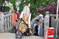 1113篠原厳島神社春季大祭、御神輿・猿田彦お渡り