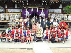 669神戸市灘区篠原厳島神社春祭り、御神輿・猿田彦・稚児行列