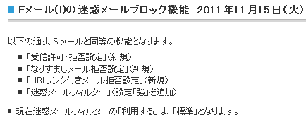 迷惑メールブロック