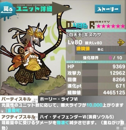 キヌガサ進化