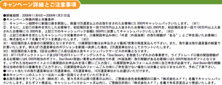 AFT-FX口座開設プレゼントキャンペーン