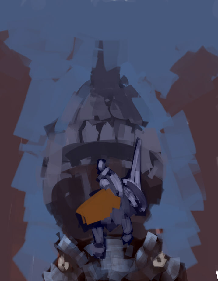 建物の練習をしたいので、背景に城の様なものを描こうと思ってます。(クリックで拡大)