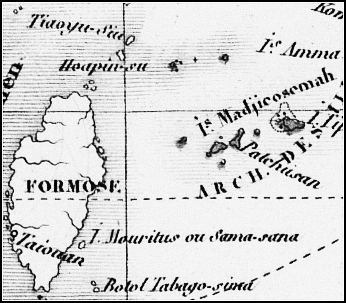 Levasseur1876尖閣白黒_Carte_Particuliere_Polynesie_豪洲藏T257