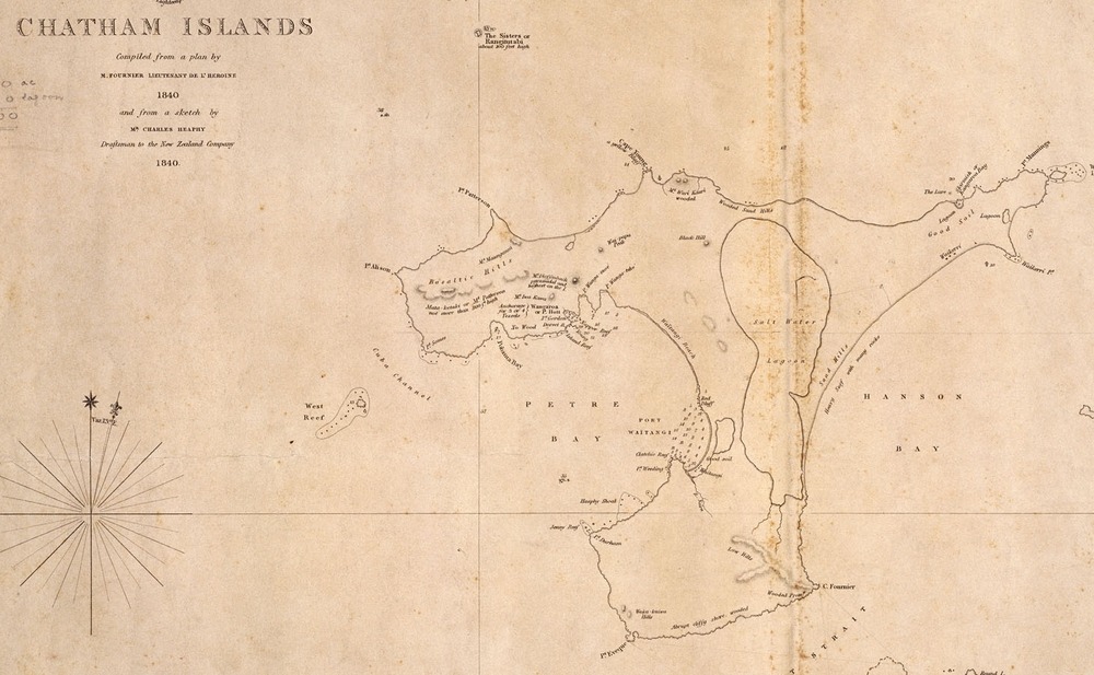 切1842刊Chatham_Islands_compiled_from_plan_by_Fournier1840
