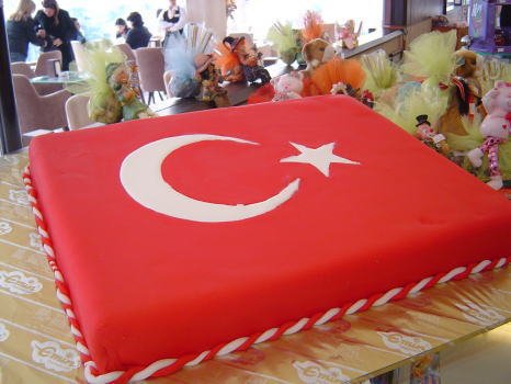トルコ国旗ケーキ イスタンブール写真日記