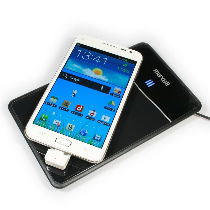 充電もワイヤレス!GALAXY SIII / SII / Note対応のワイヤレスチャージクリップ【イケショップのレア物】