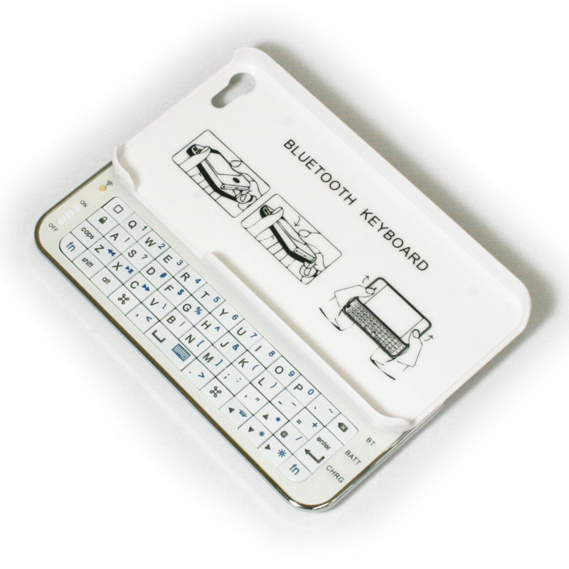 ケース一体型で違和感なし!Bluetooth スライドキーボード for iPhone5【イケショップのレア物】