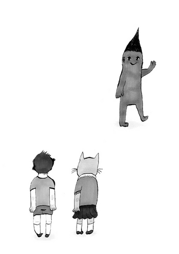 かどんぼっこ白黒