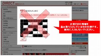 ネットバンキング偽画面