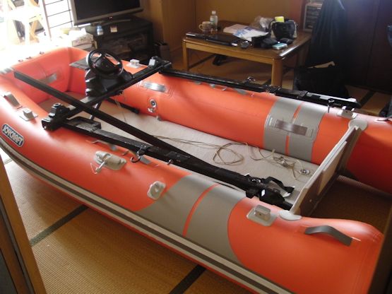 ２馬力スモールボート 自作ステアリングシステム移植 その1 フィッシング スモールボートのブログ