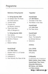 Harold Budd Programme