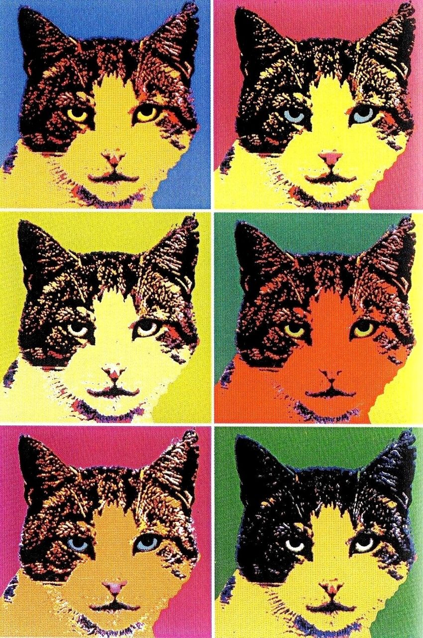 絵画。壁掛け原画【可愛い猫たちとロマンチックのピアノ曲】 - 美術品