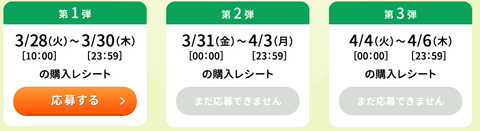 レシポ対象日時