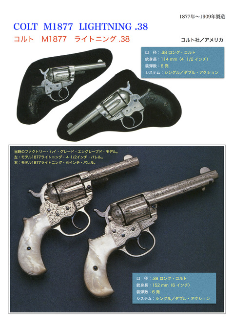 コルト ダブル・アクション・リボルバー M1877 : 世界の名銃