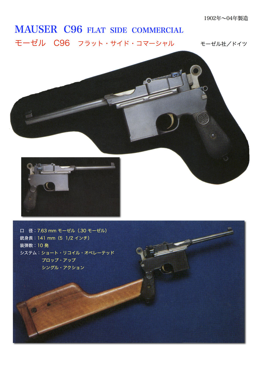世界の名銃コレクション 年代順 モーゼル c96 フラット サイド